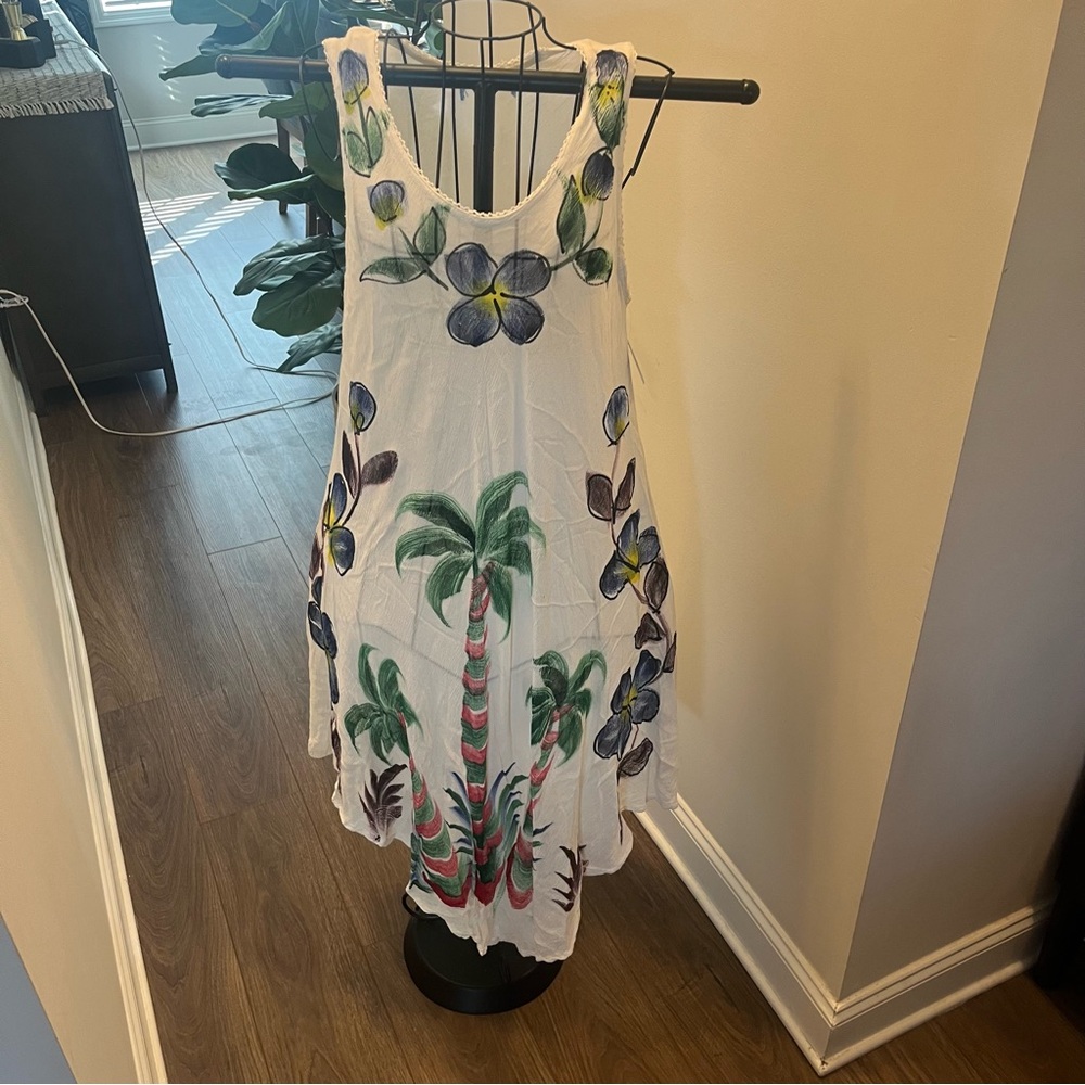 Tropical Floral Sleeveless Dress